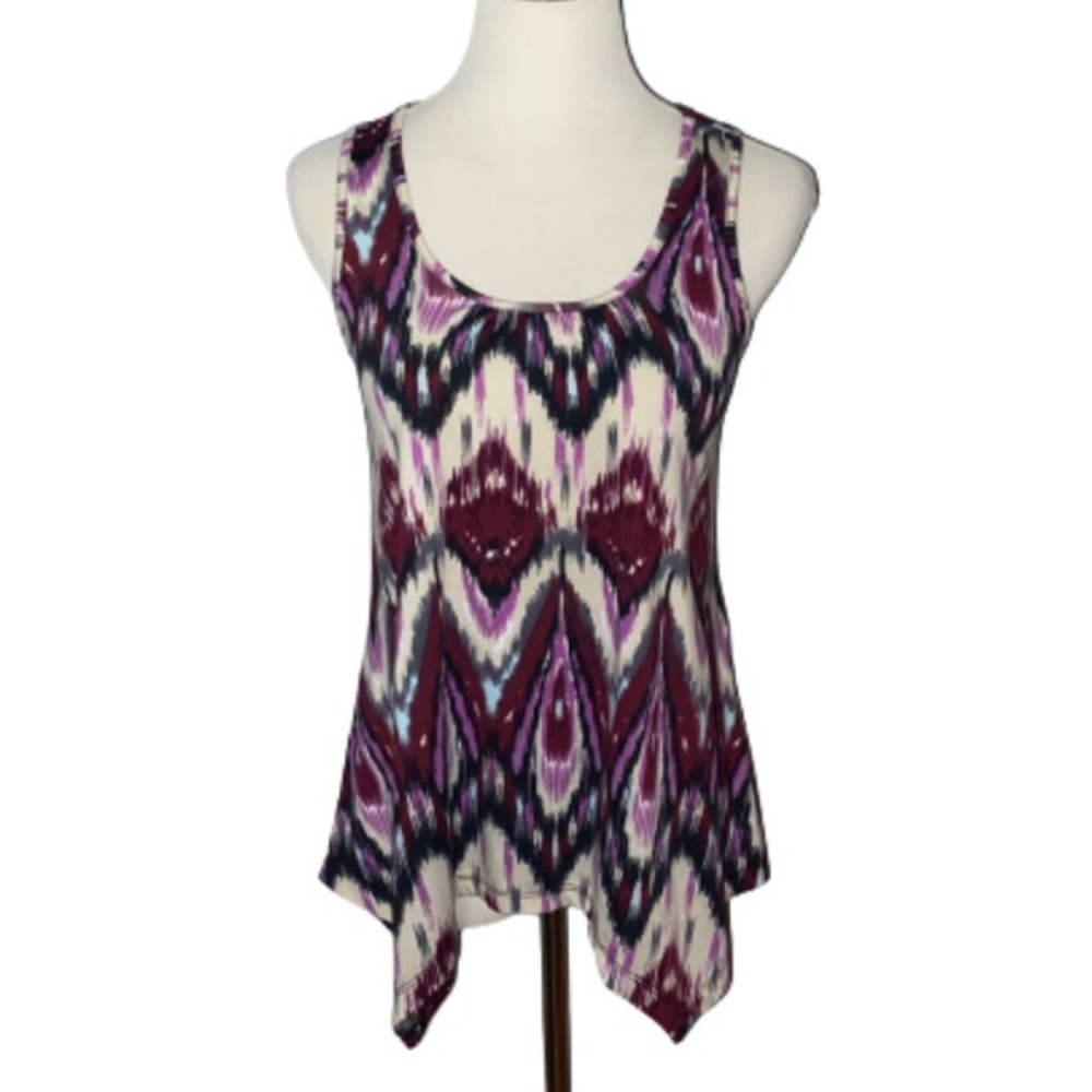 Neesha Handkerchief Hem Swing Tank Top Size Small